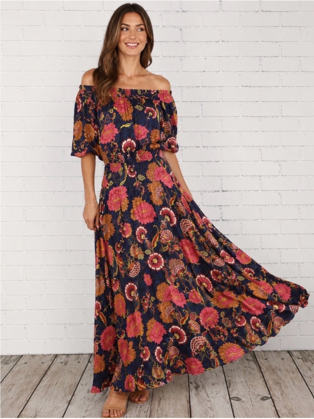 Jaase Leah Cavier Print Maxi Dress